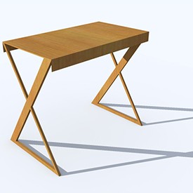 X Side Table 3D Object | FREE Artlantis Objects Download